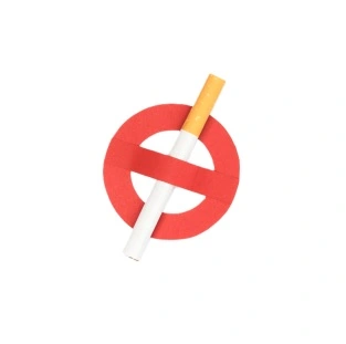 símbolo com cigarro indicando o hábito para parar de fumar